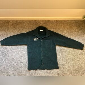 Vintage Green Embroidered Yellowstone National Park Shacket-Made In USA- Medium